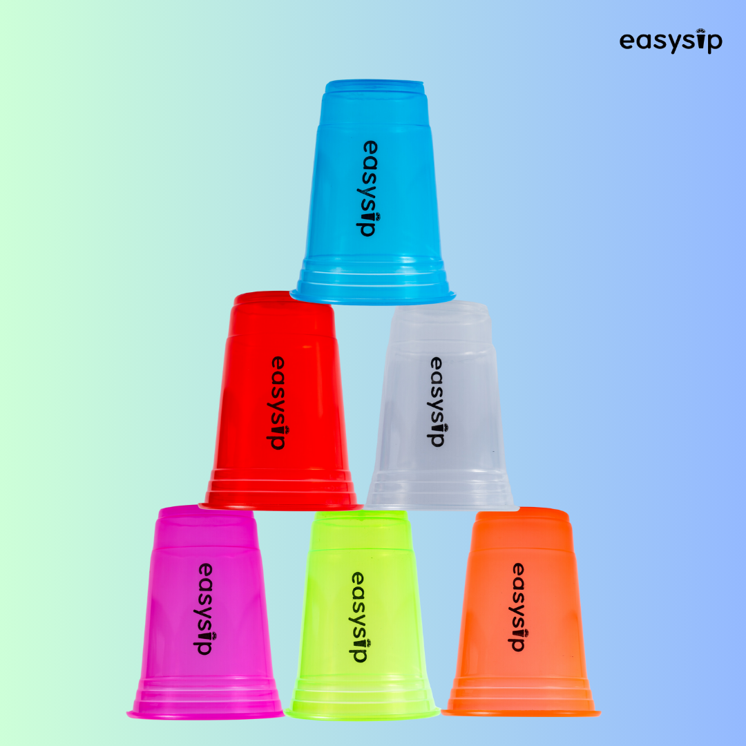 Rainbow Reusable Party Cups - Pack of 12